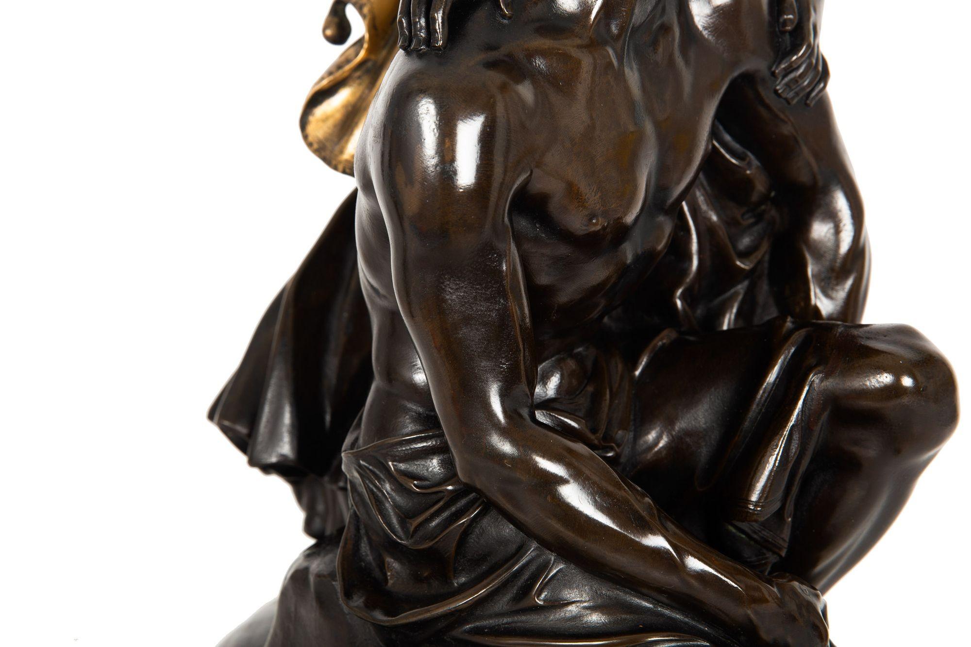 English Bronze Sculpture “Mercy on Battlefield” (1856), Edward Bowring Stephens 12