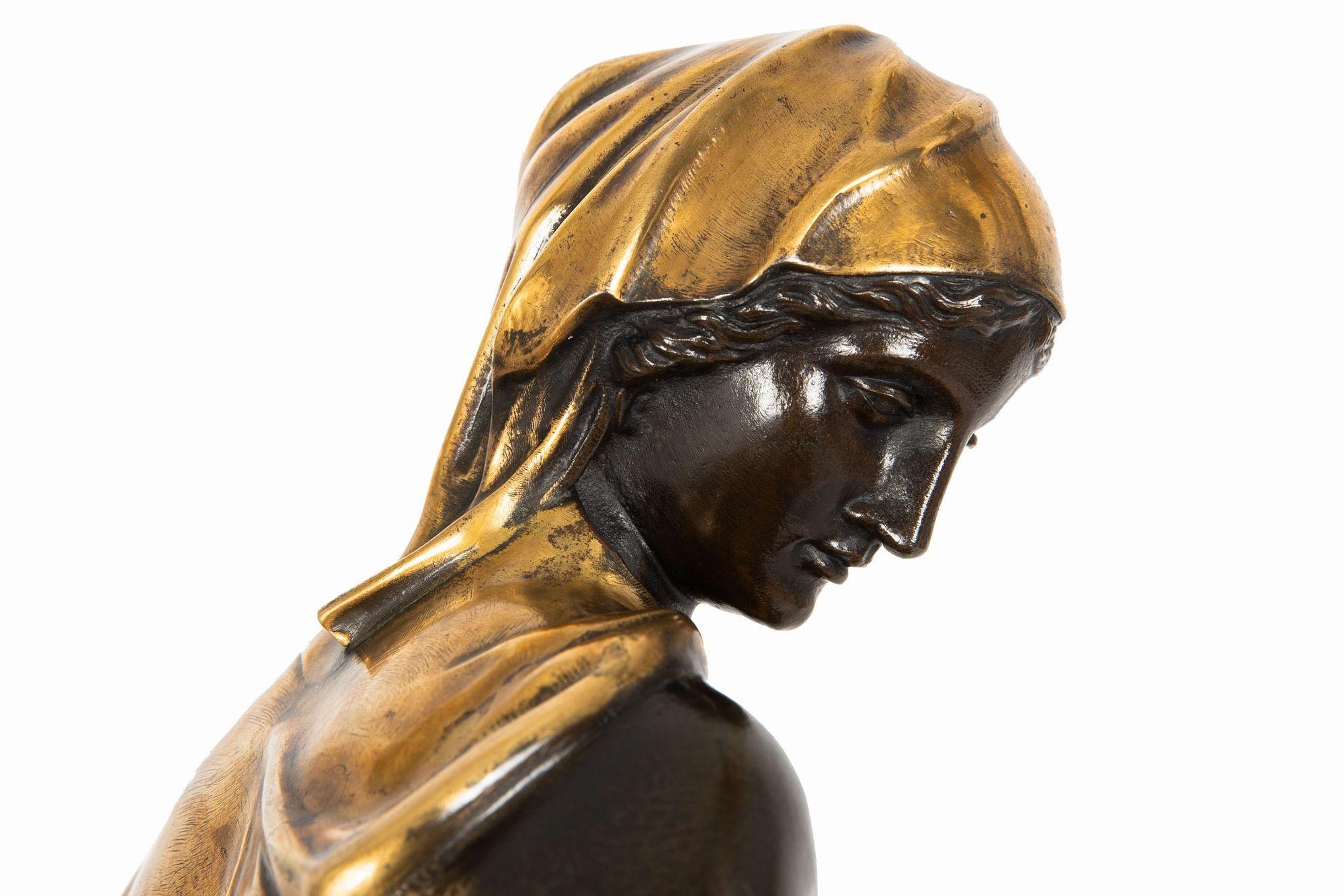 English Bronze Sculpture “Mercy on Battlefield” (1856), Edward Bowring Stephens 1