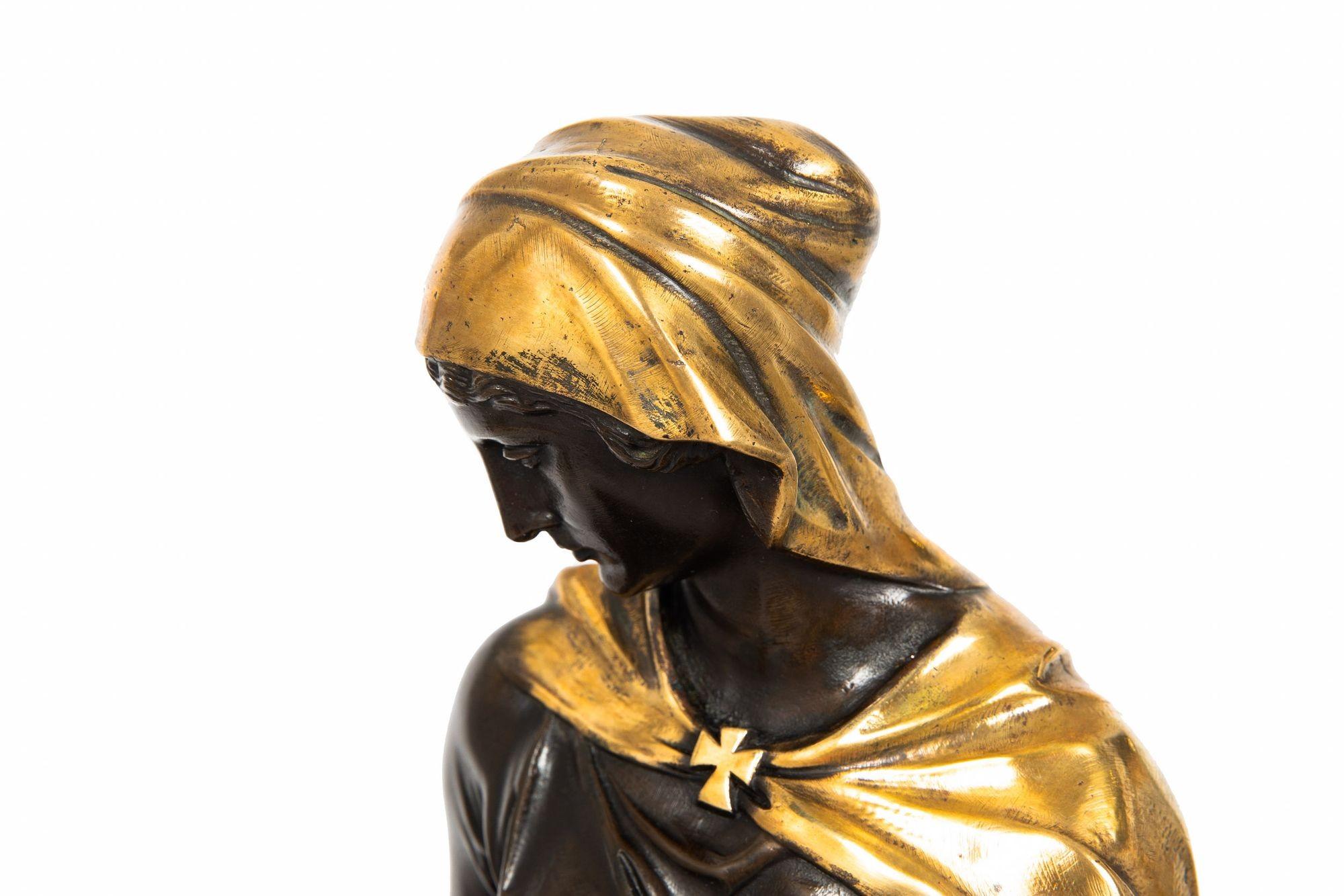 English Bronze Sculpture “Mercy on Battlefield” (1856), Edward Bowring Stephens 3