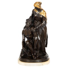 Antique English Bronze Sculpture “Mercy on Battlefield” (1856), Edward Bowring Stephens
