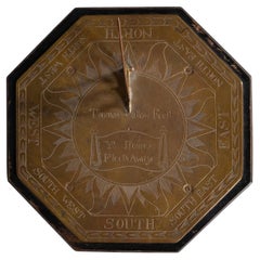 Antique English Bronze Sundial by Thomas Callow