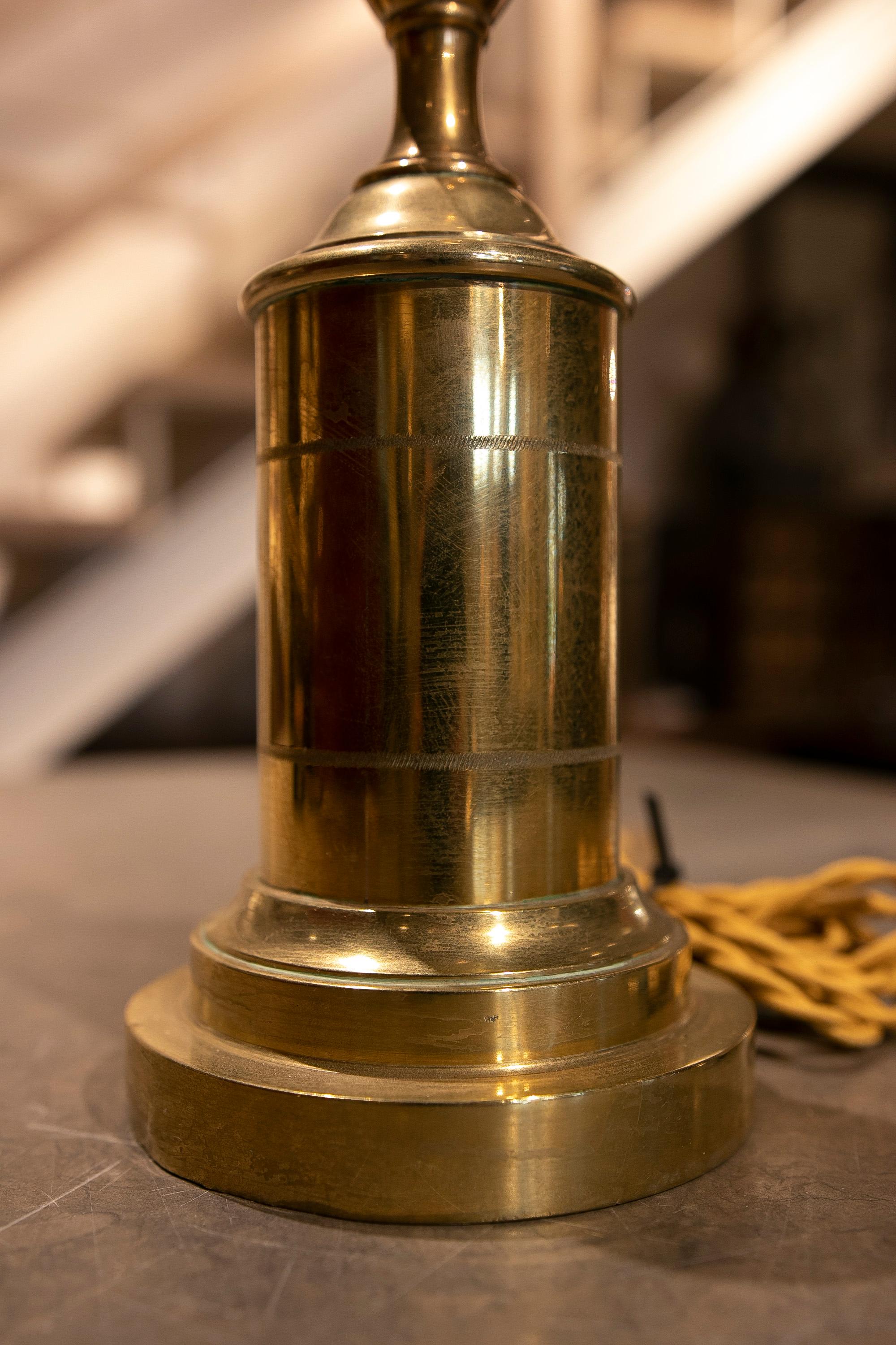 Bronze Lampe de table en bronze anglaise de forme simple en vente