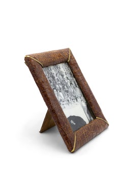 English Brown Crocodile Picture Frame