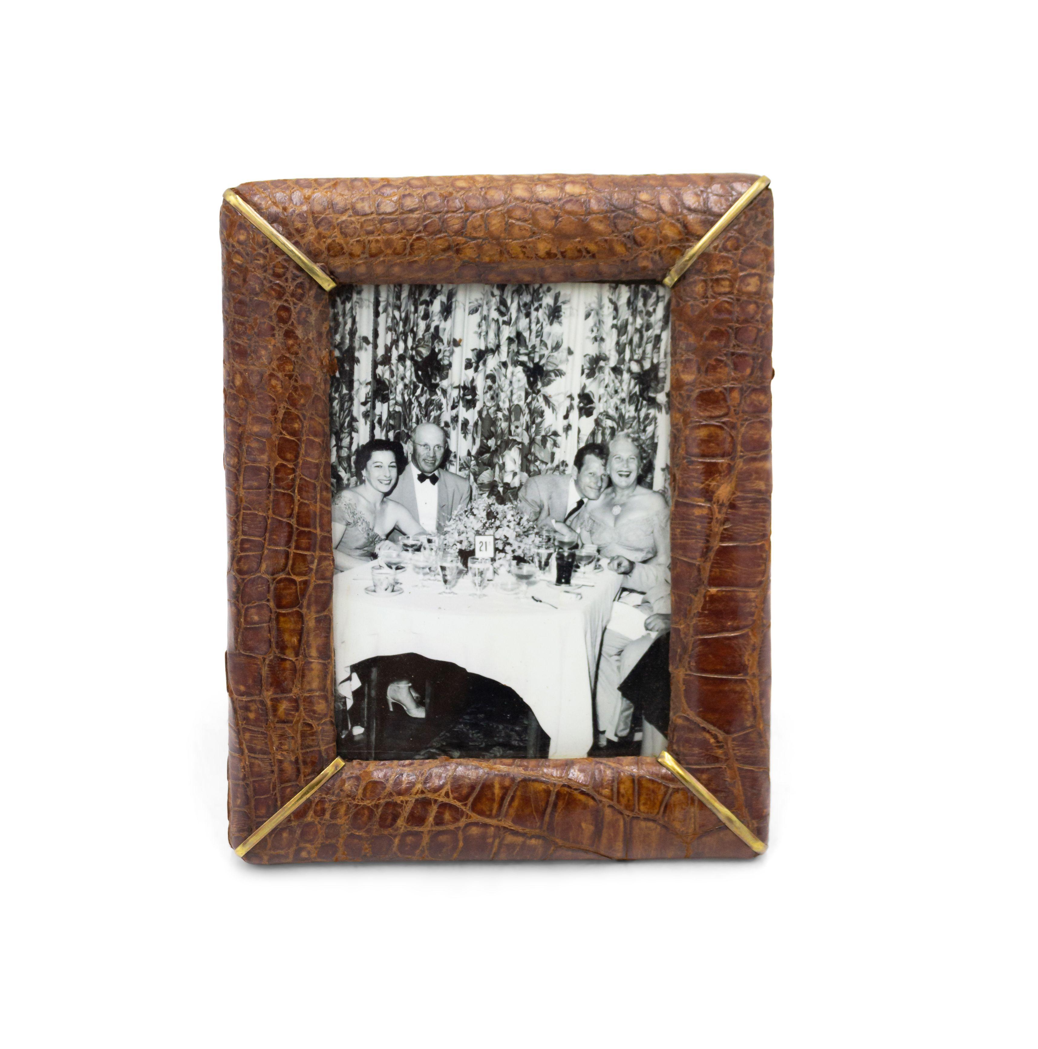 20th Century English Brown Crocodile Picture Frame For Sale