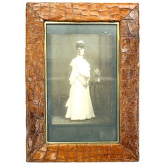 English Brown Crocodile Picture Frame