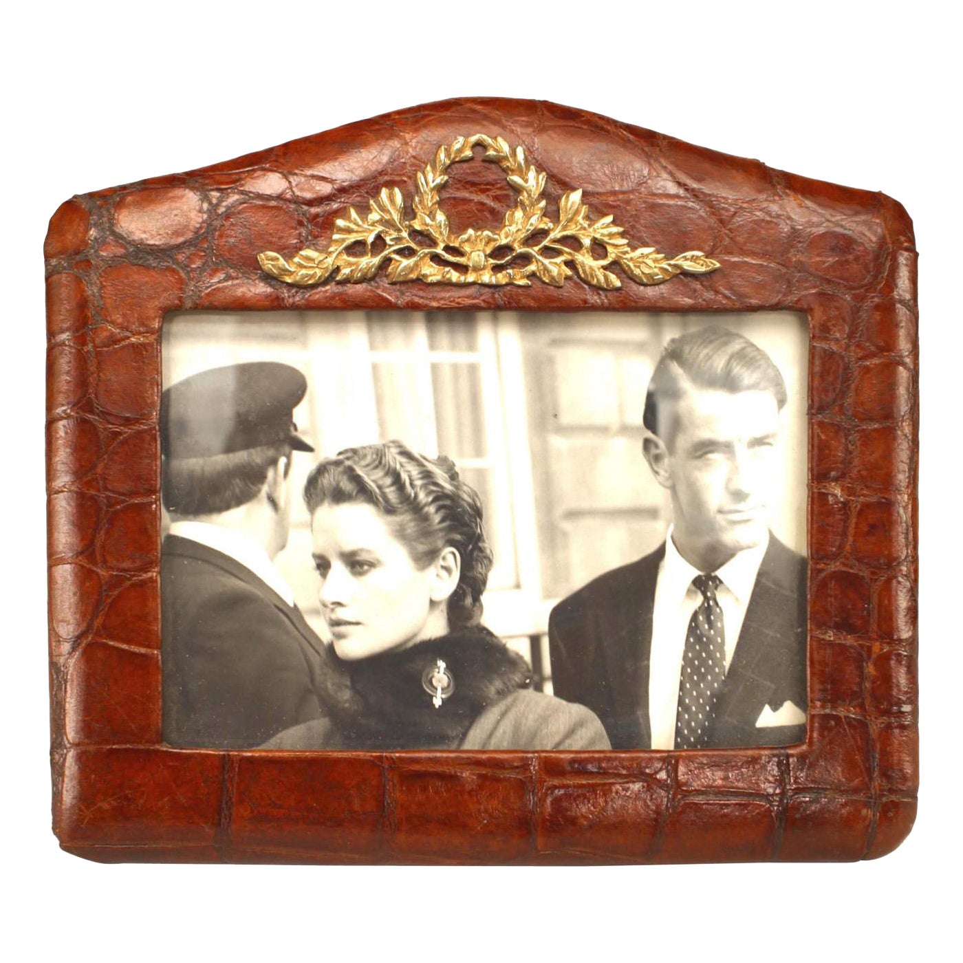 English Brown Crocodile Picture Frame