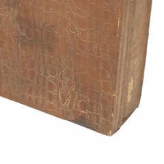 English Brown Crocodile Valise