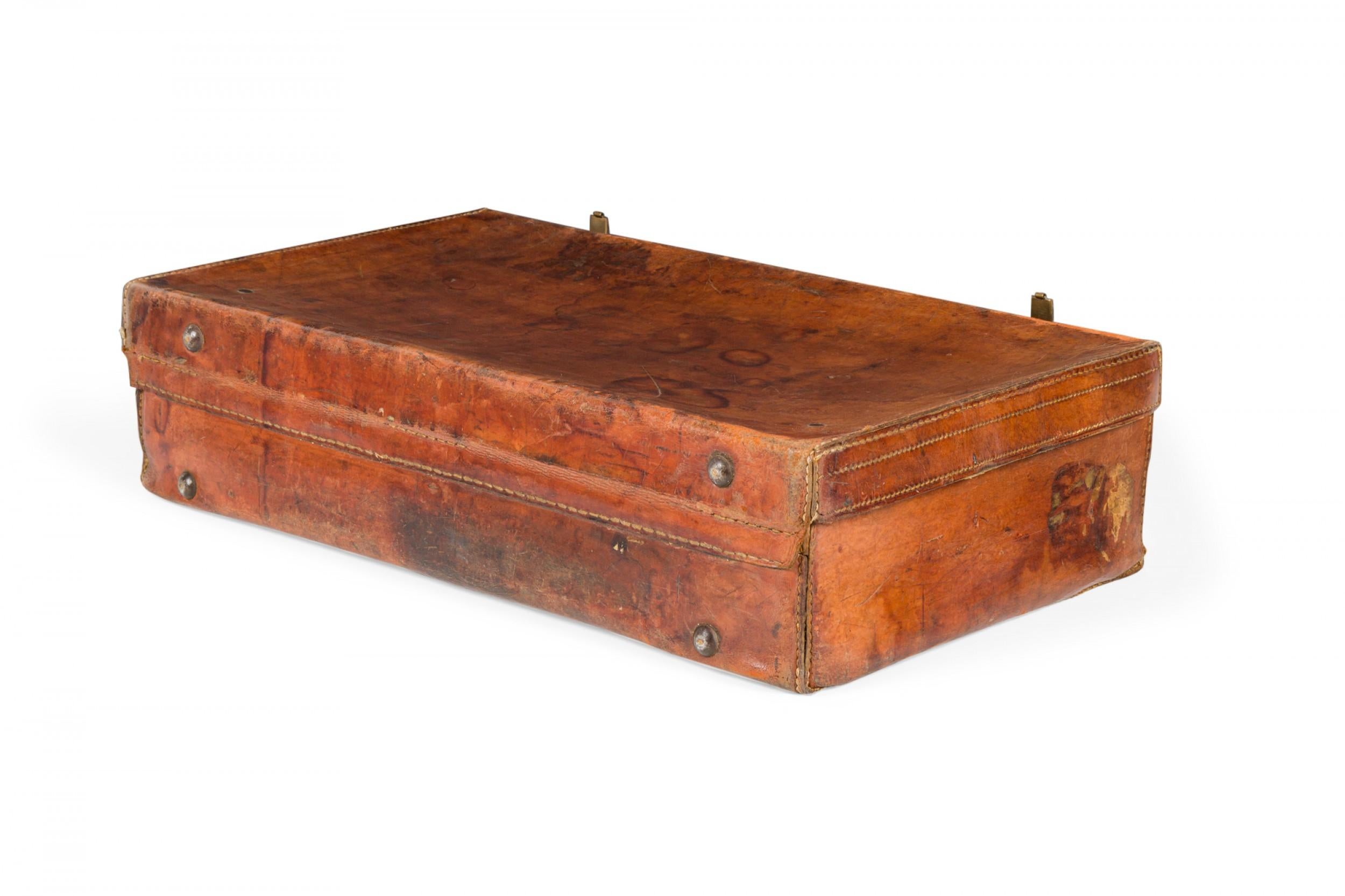English Brown Leather Valise For Sale 3