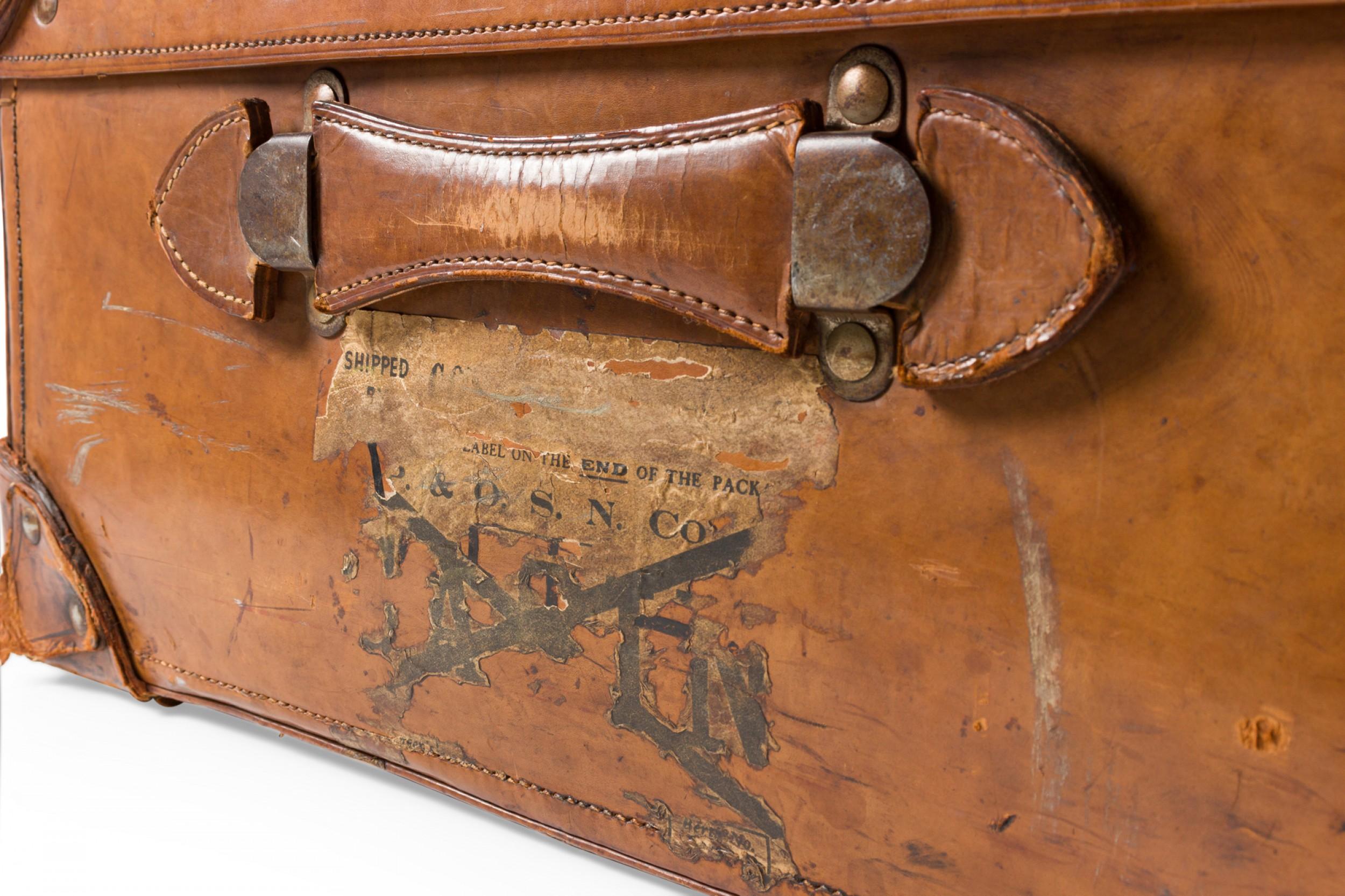 English Brown Leather Valise For Sale 4