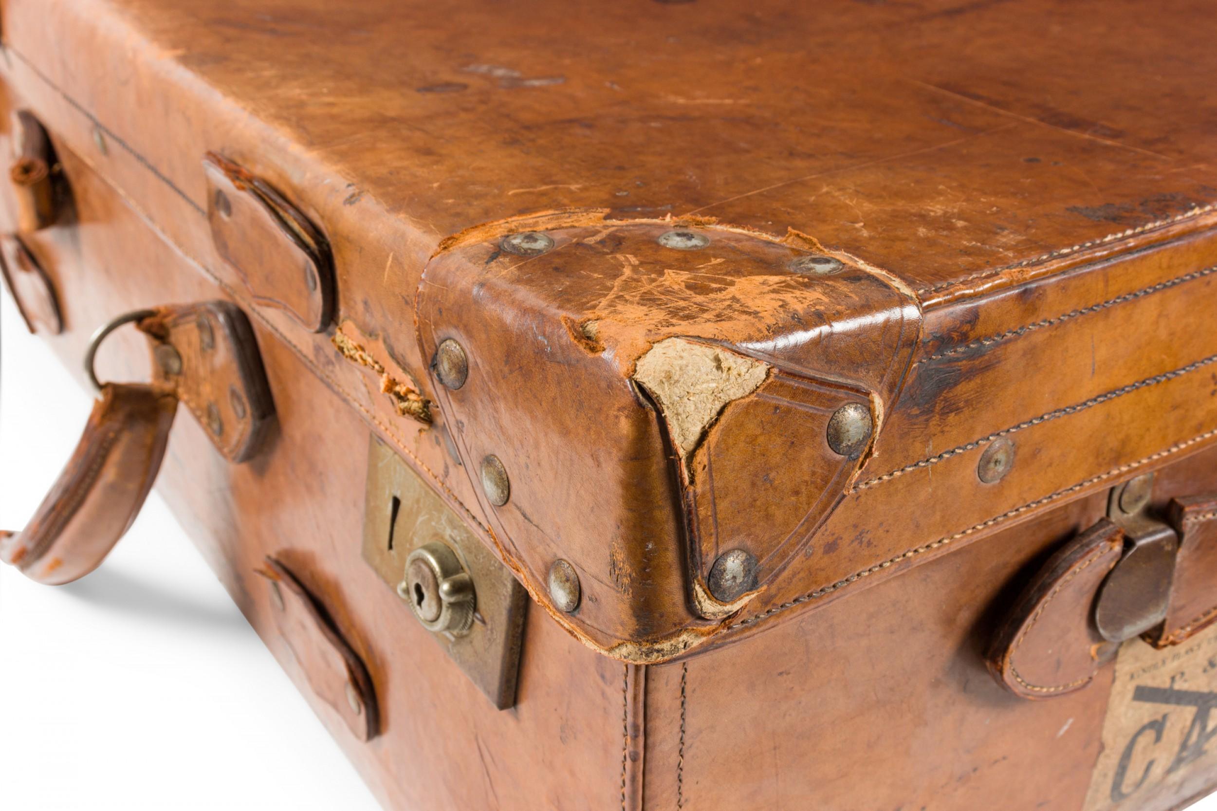 English Brown Leather Valise For Sale 5