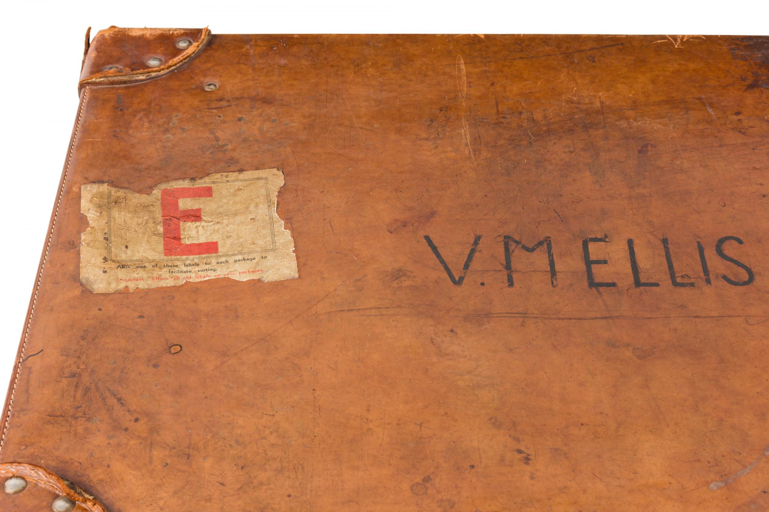 English Brown Leather Valise For Sale 6