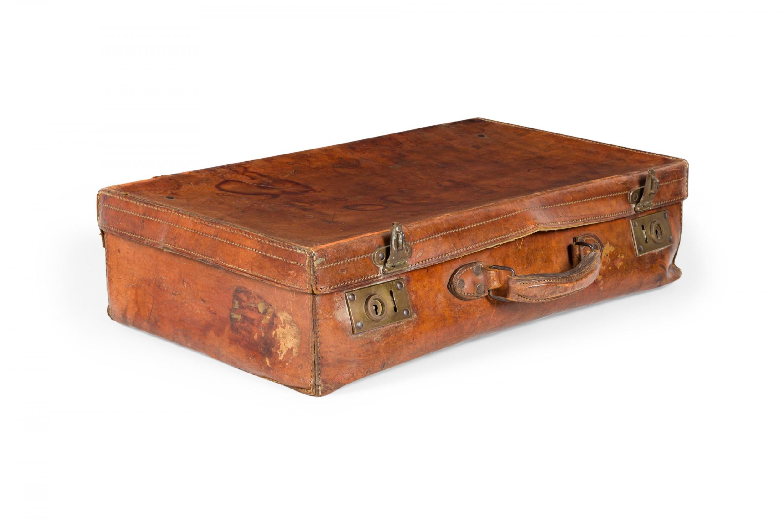English Brown Leather Valise For Sale 10