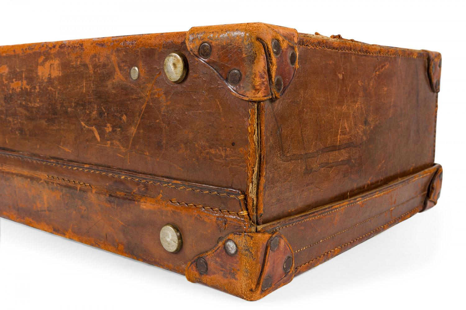 Englisch Brown Leder Valise im Angebot 11