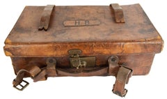 English Brown Leather Valise