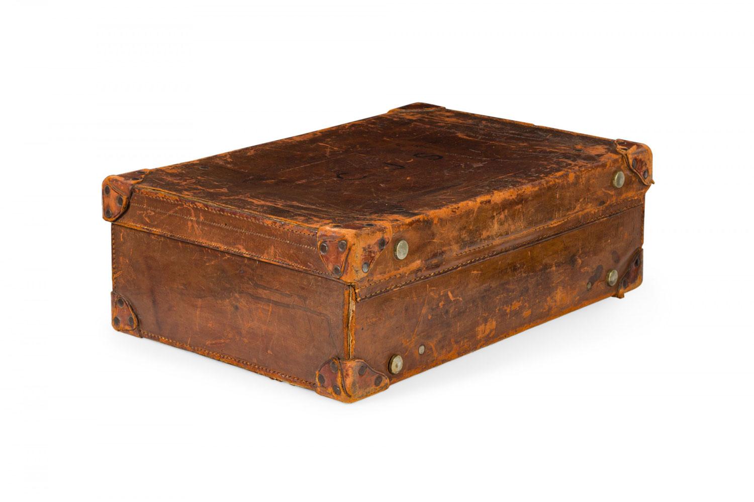 Englisch Brown Leder Valise (Britisch Kolonial) im Angebot