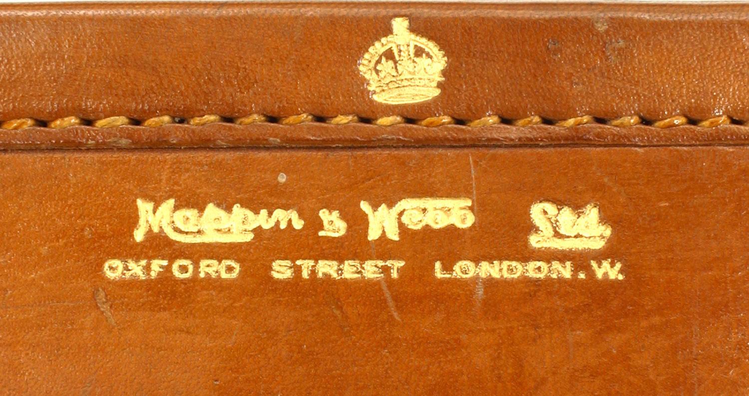 Englisch Brown Leder Valise (Britisch) im Angebot