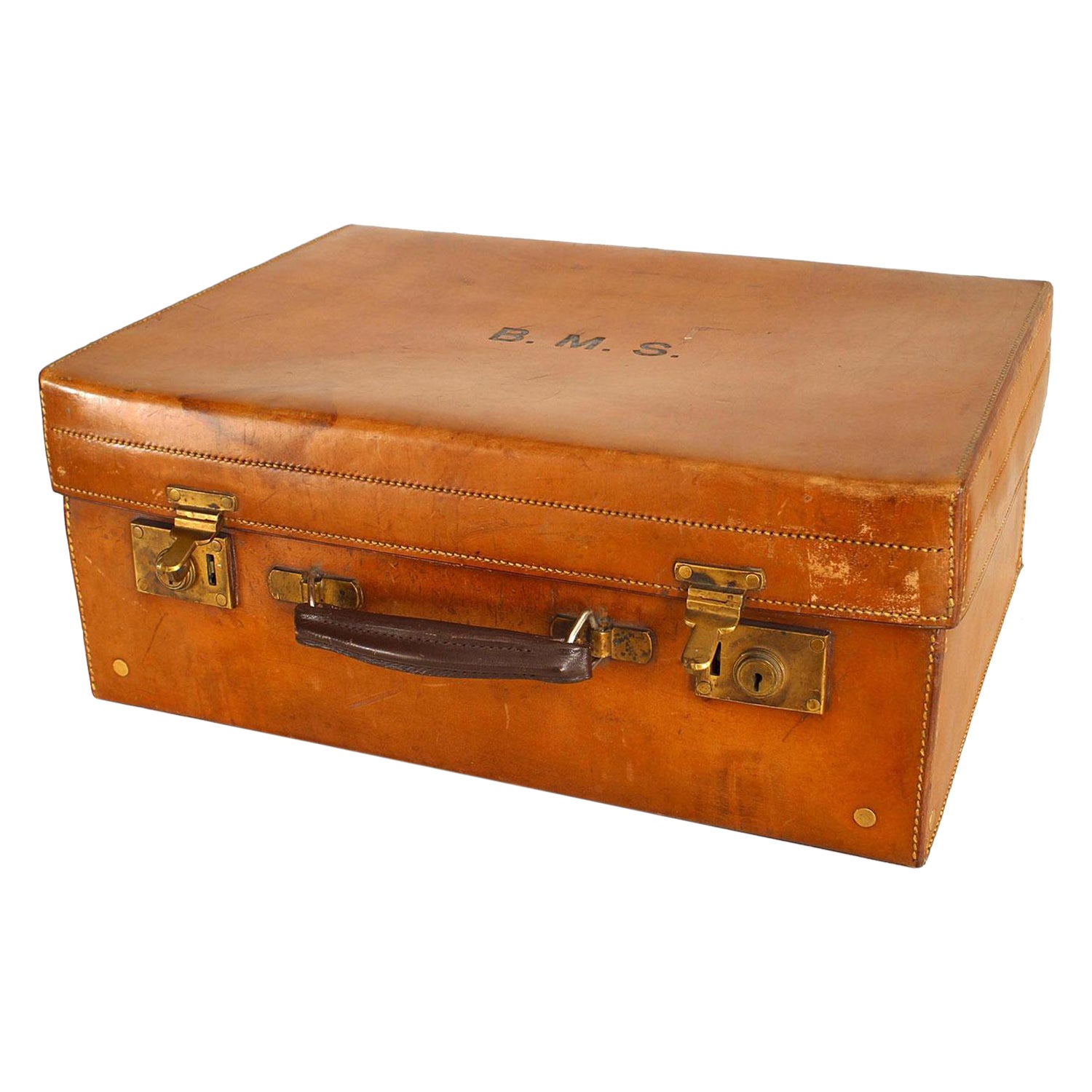 English Brown Leather Valise