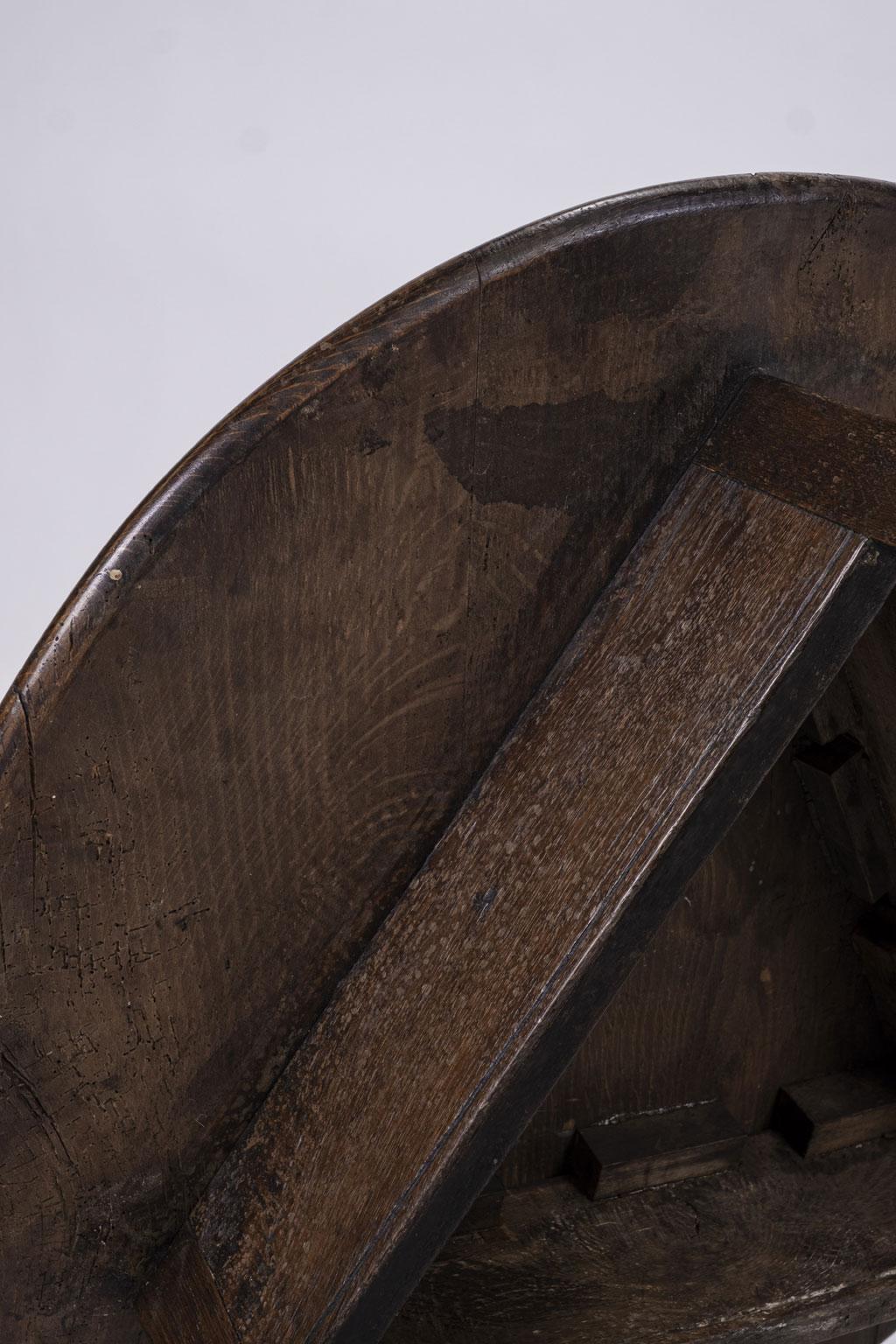 Early 19th Century English Brown Oak Cricket Table 6