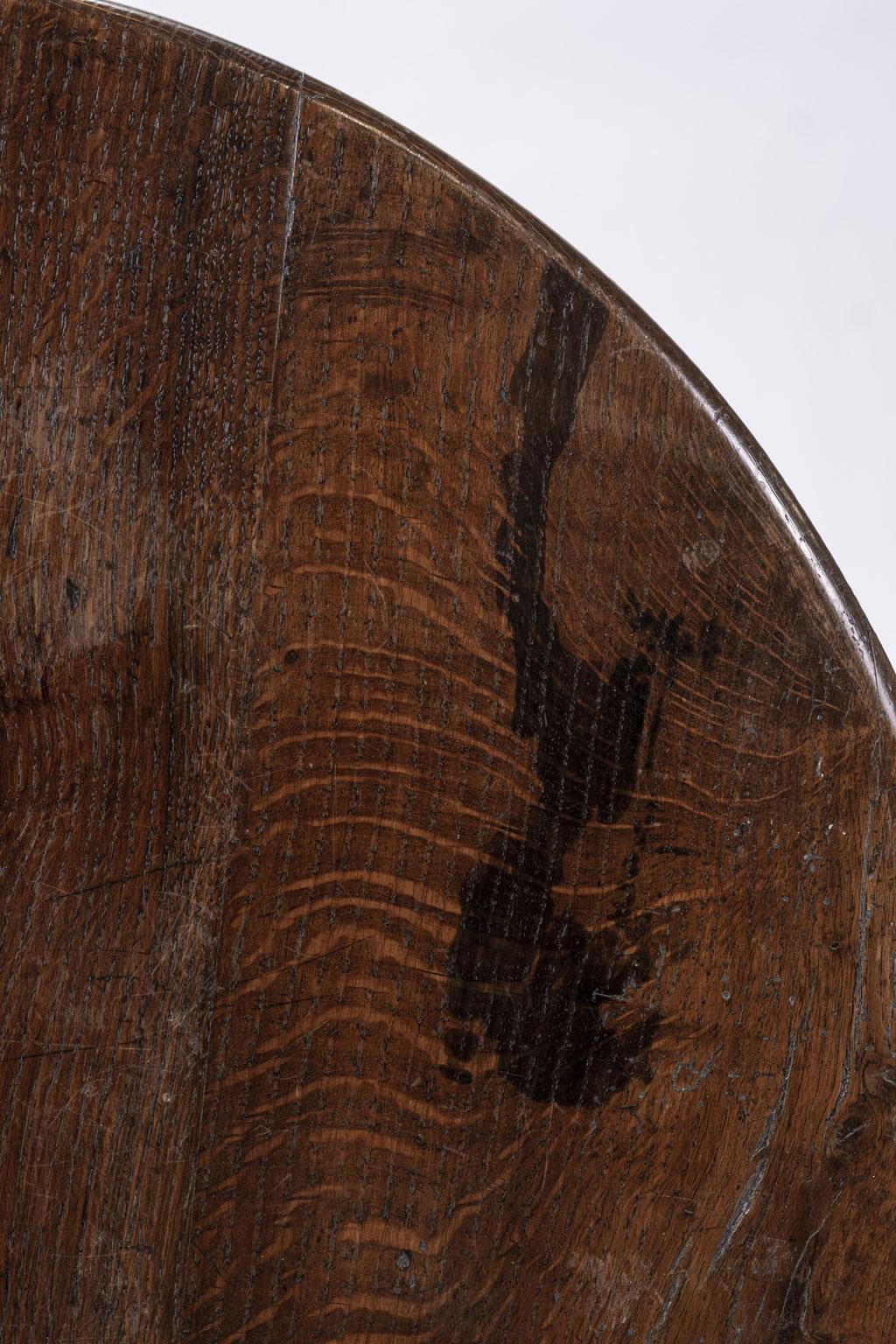 18th Century Early 19th Century English Brown Oak Cricket Table