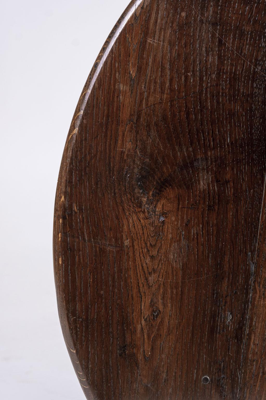 Early 19th Century English Brown Oak Cricket Table 2