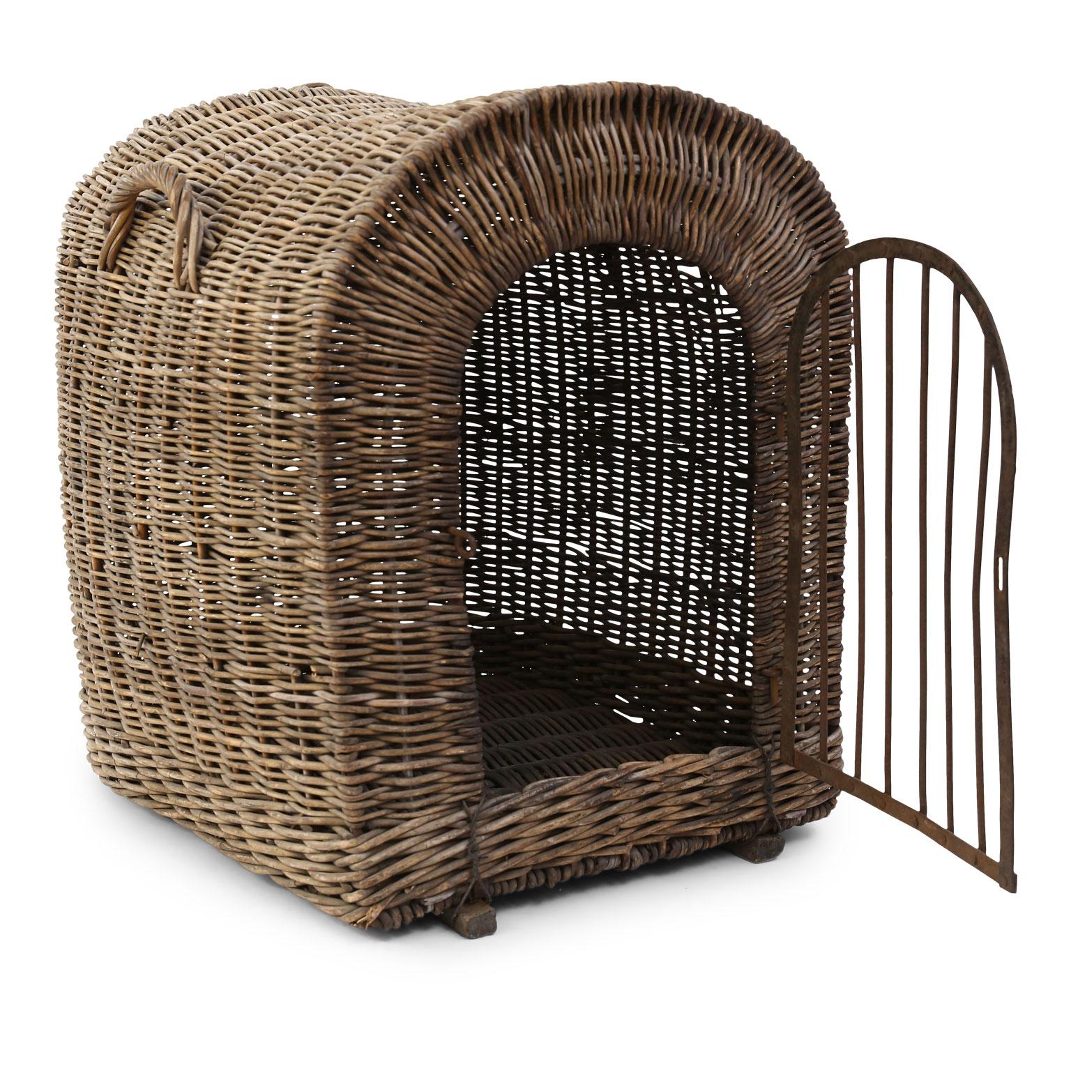 English Brown Wicker Dog Kennel Basket For Sale 4