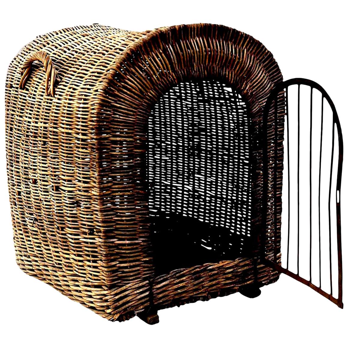 English Brown Wicker Dog Kennel Basket For Sale 5