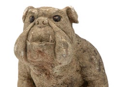 English Bulldog Garden Statue, English Mid 20th C.