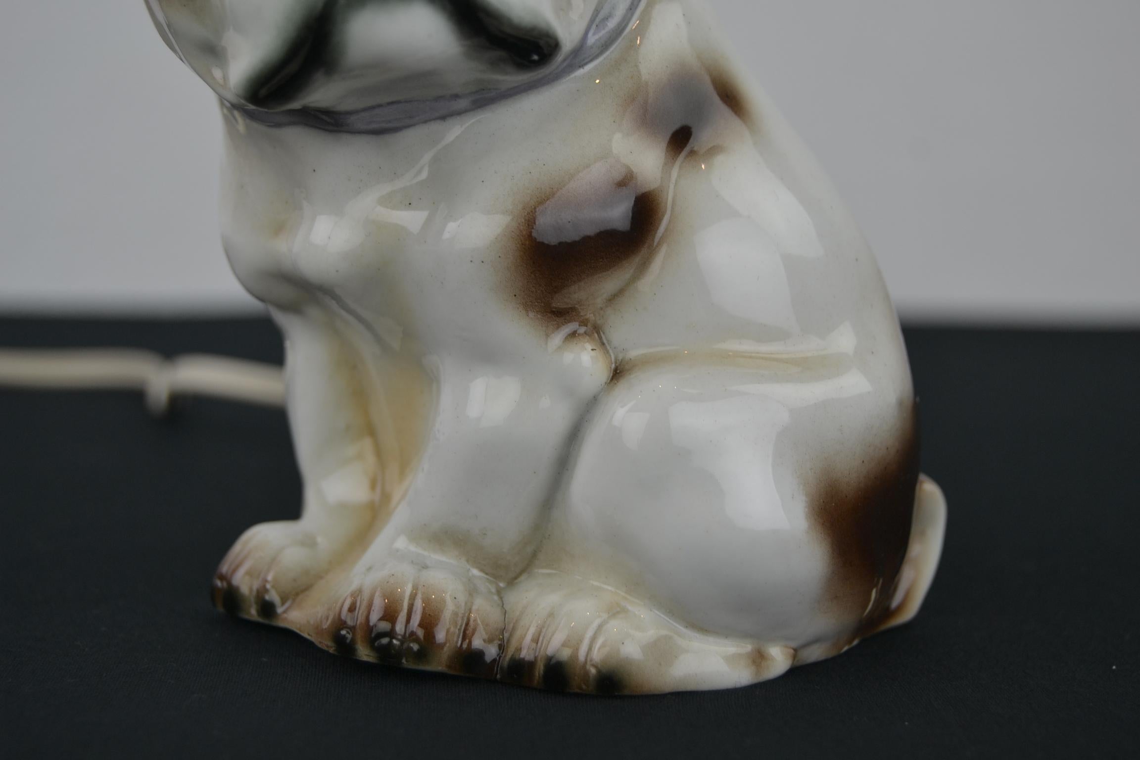 English Bulldog Perfume Lamp In Good Condition For Sale In Antwerp, BE