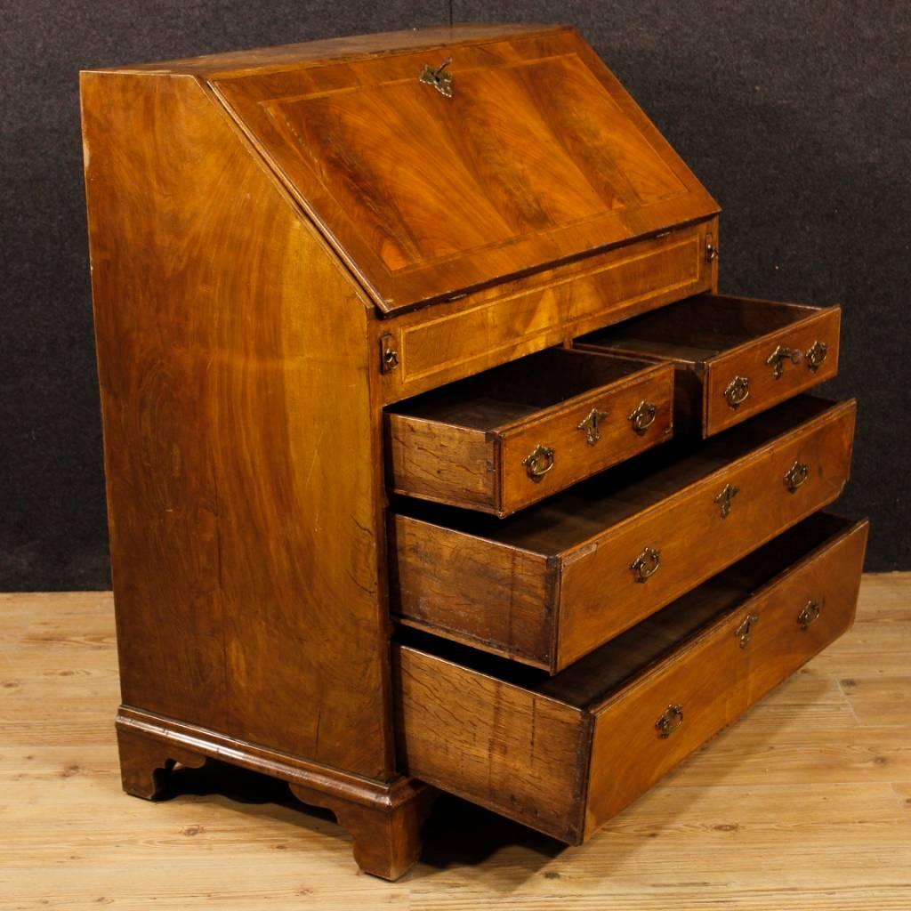 English Bureau in Inlaid Mahogany, Maple and Fruitwood from 19th Century 7
