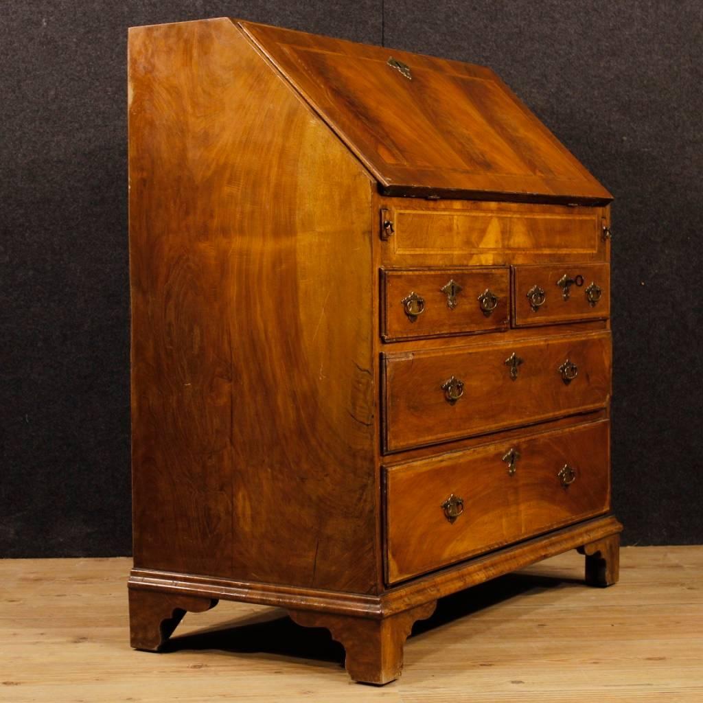 English Bureau in Inlaid Mahogany, Maple and Fruitwood from 19th Century 4