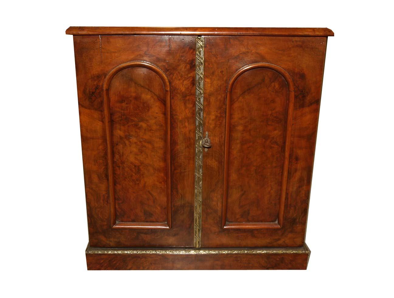 English Burl Walnut Cabinet For Sale 2