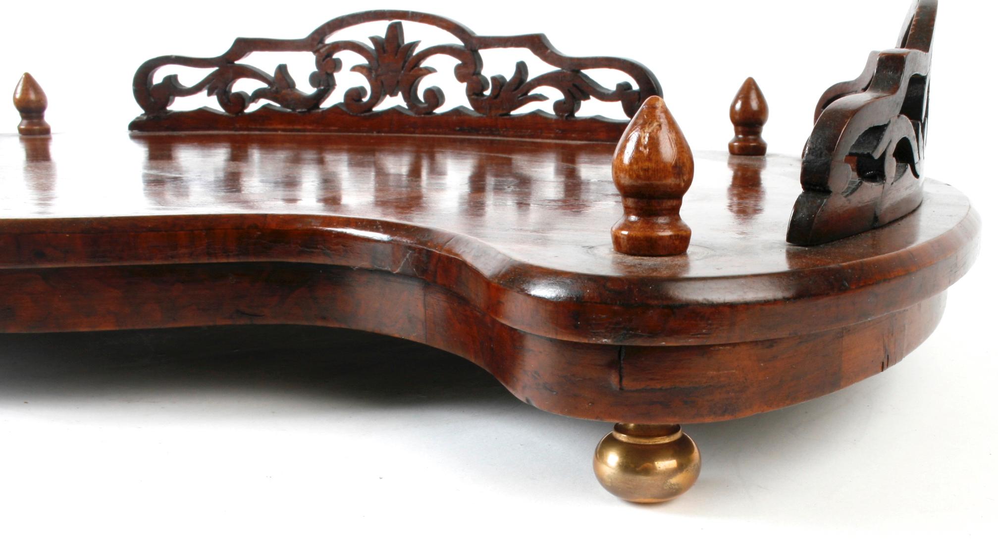 19th Century Victorian Rosewood Dressing Table Tray with Pierced Gallery, circa 1840