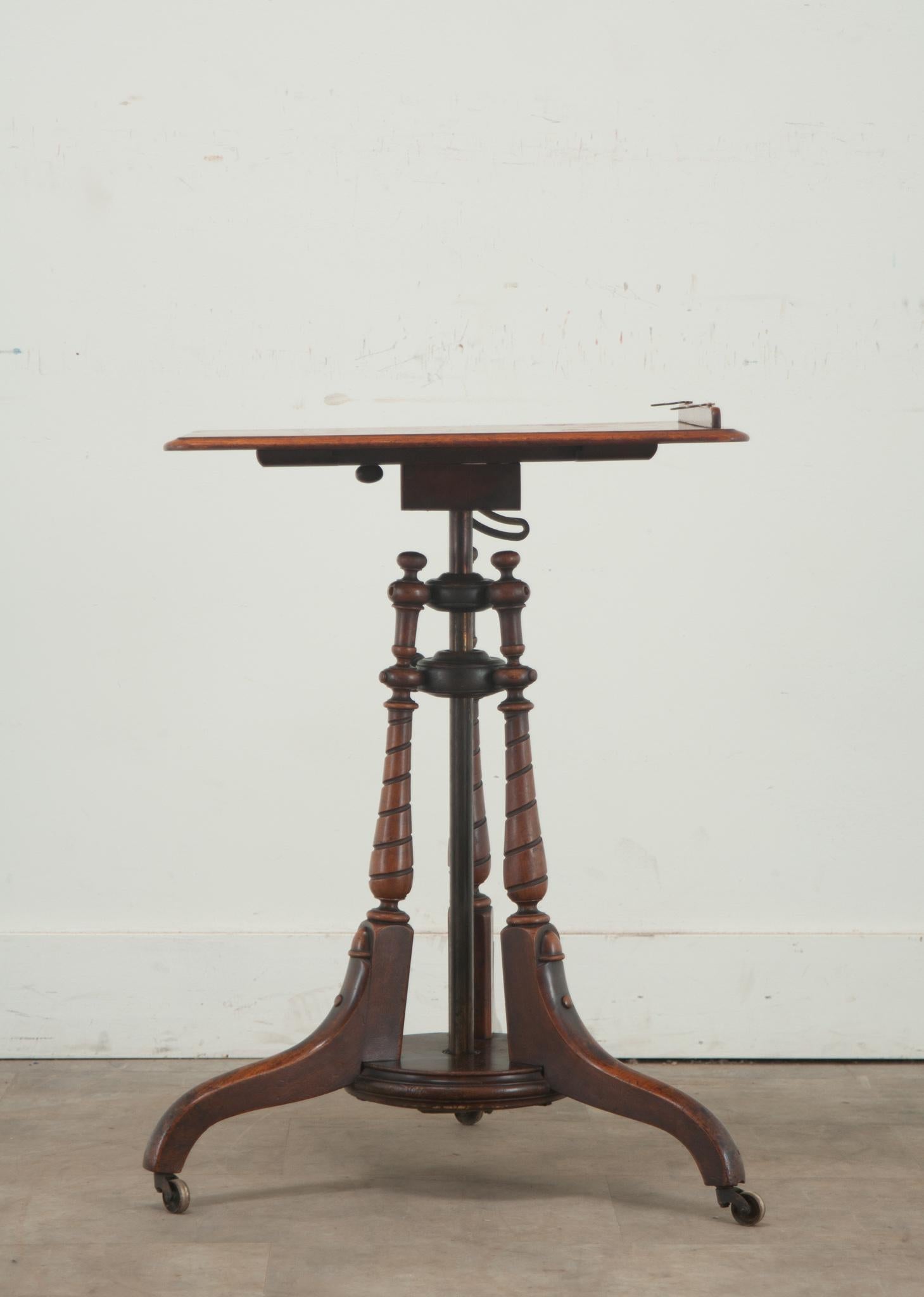 Other English Burl Walnut Sheet Music Stand For Sale