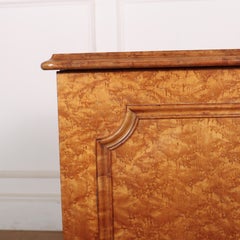 English Burr Elm Bedside Cabinet