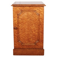 English Burr Elm Bedside Cabinet
