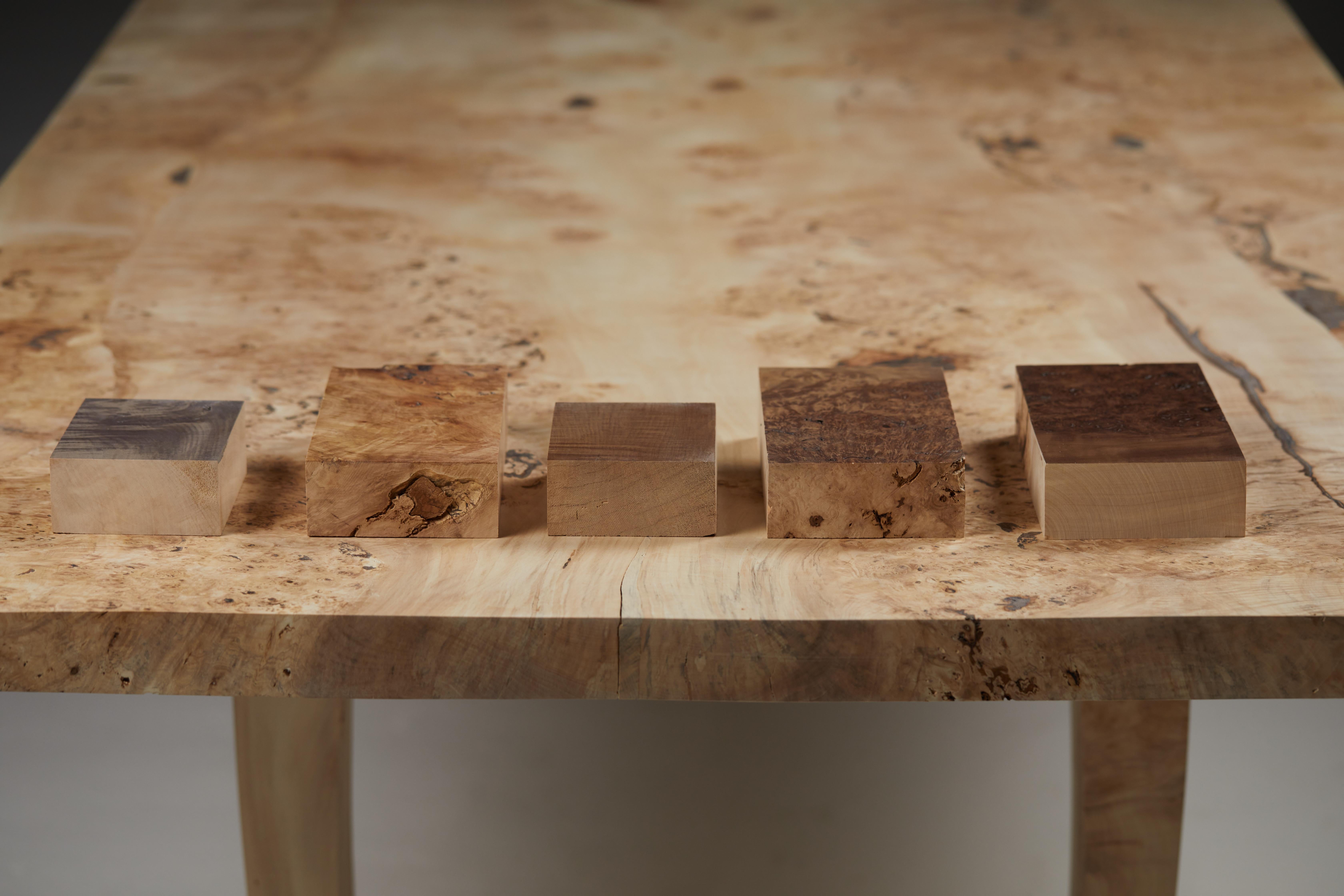 English burr Horse Chestnut Dining Table by Jonathan Field. Unique For Sale 6