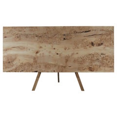 English burr Horse Chestnut Dining Table by Jonathan Field. Unique