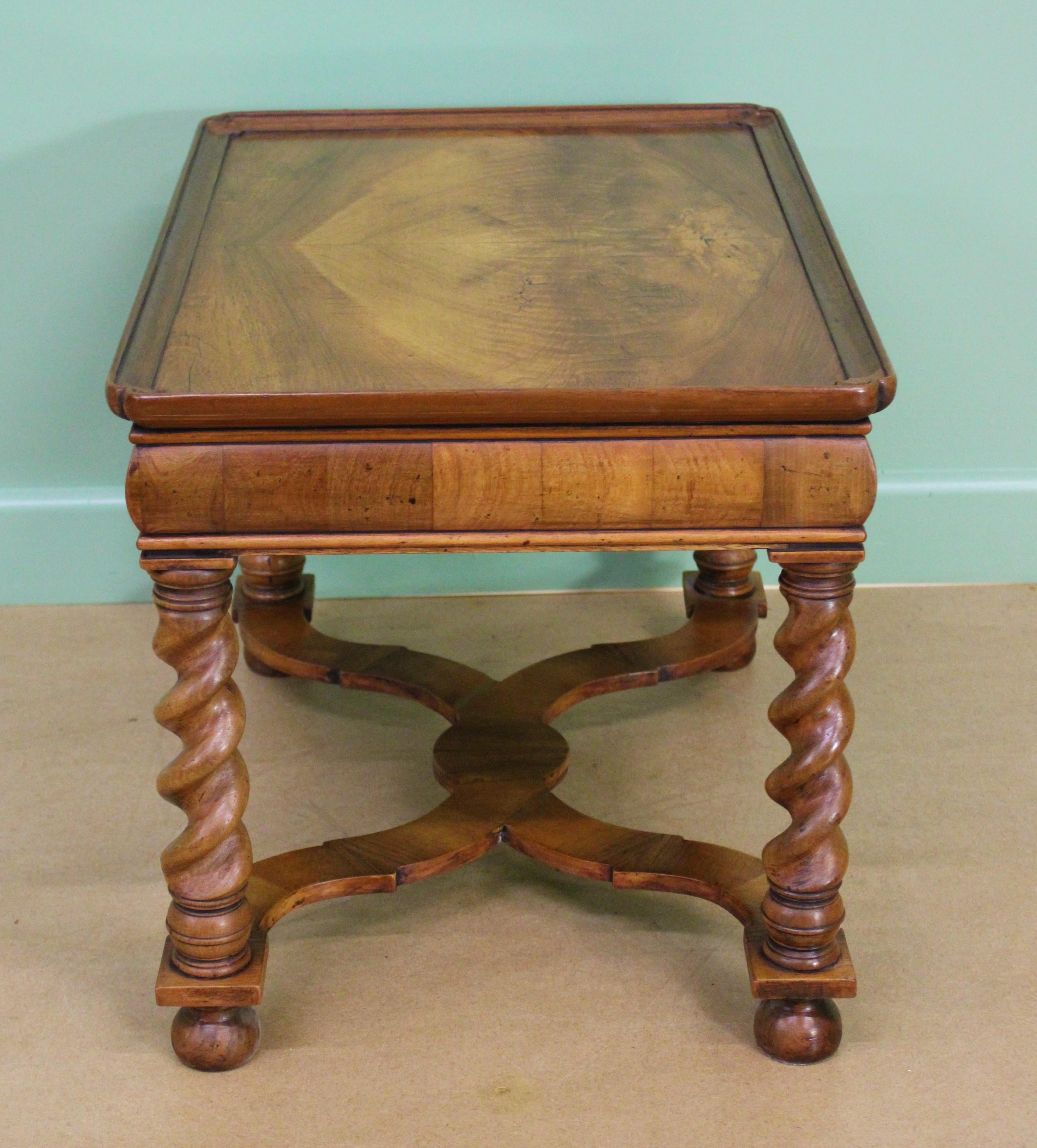 English Burr Walnut Coffee Table For Sale 6