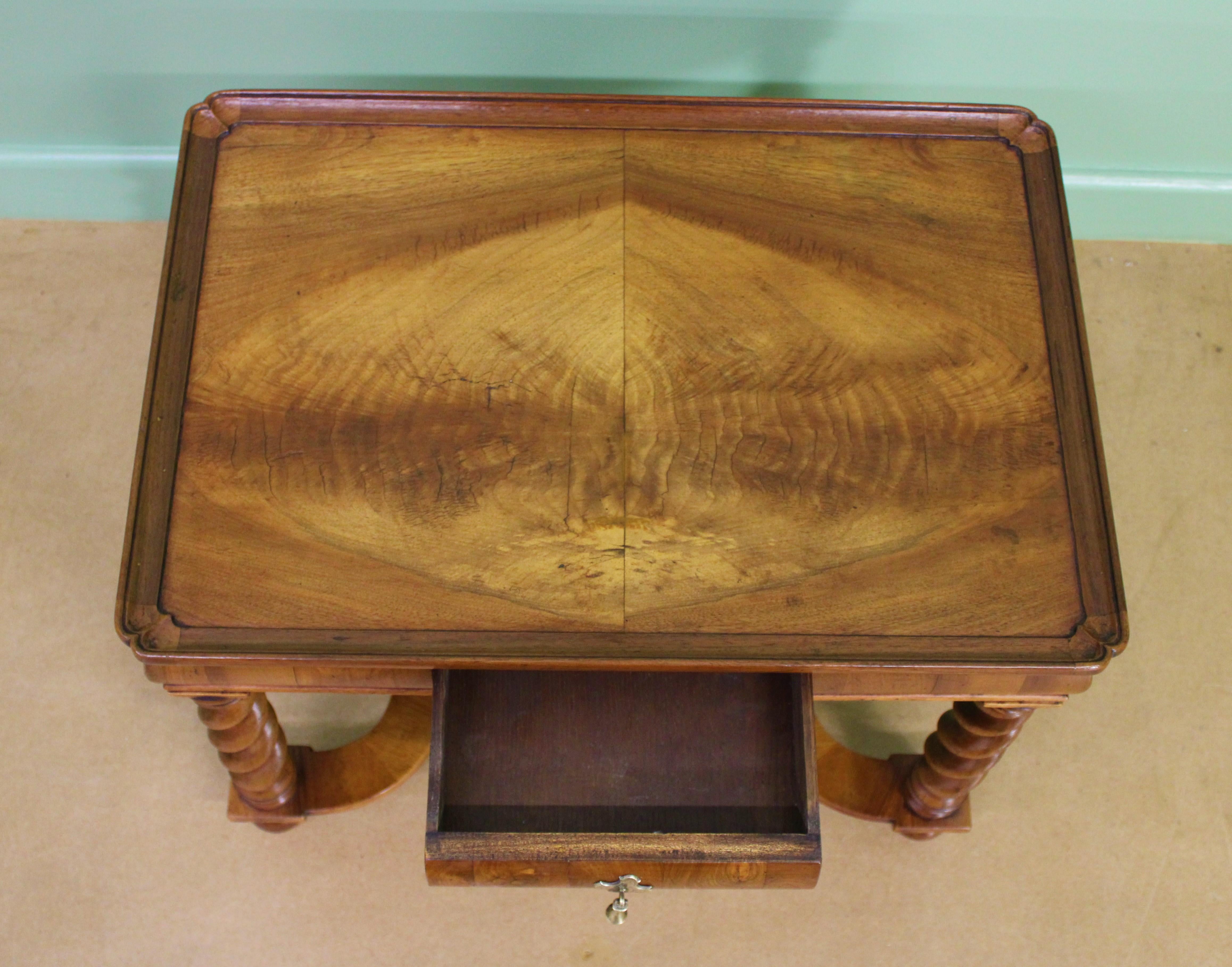 English Burr Walnut Coffee Table For Sale 2