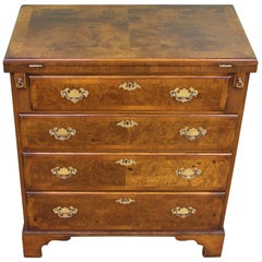 Antique English Burr Walnut George I Style Bachelors Chest of Drawers