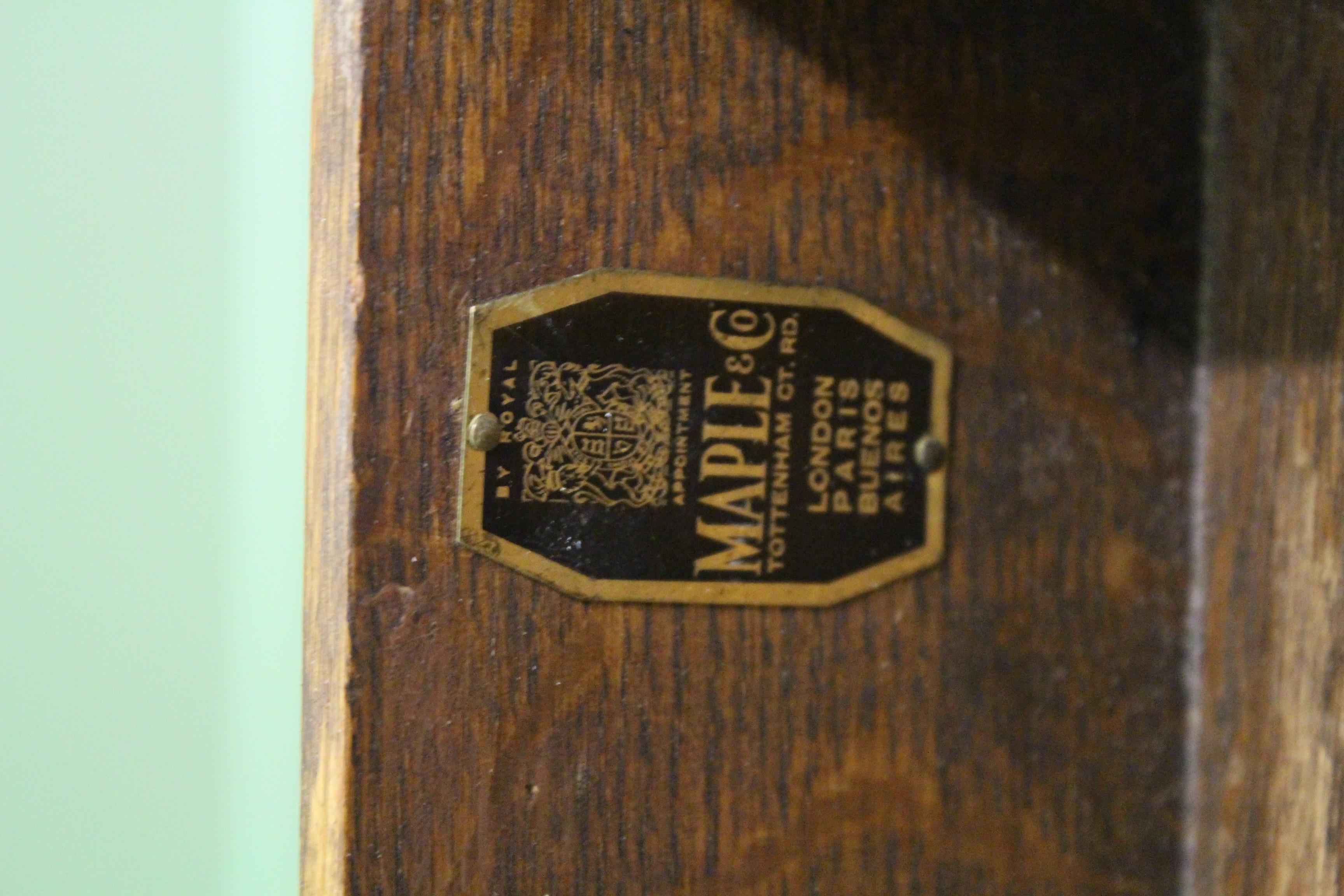 English Burr Walnut Pedestal Desk by Maple & Co. 9