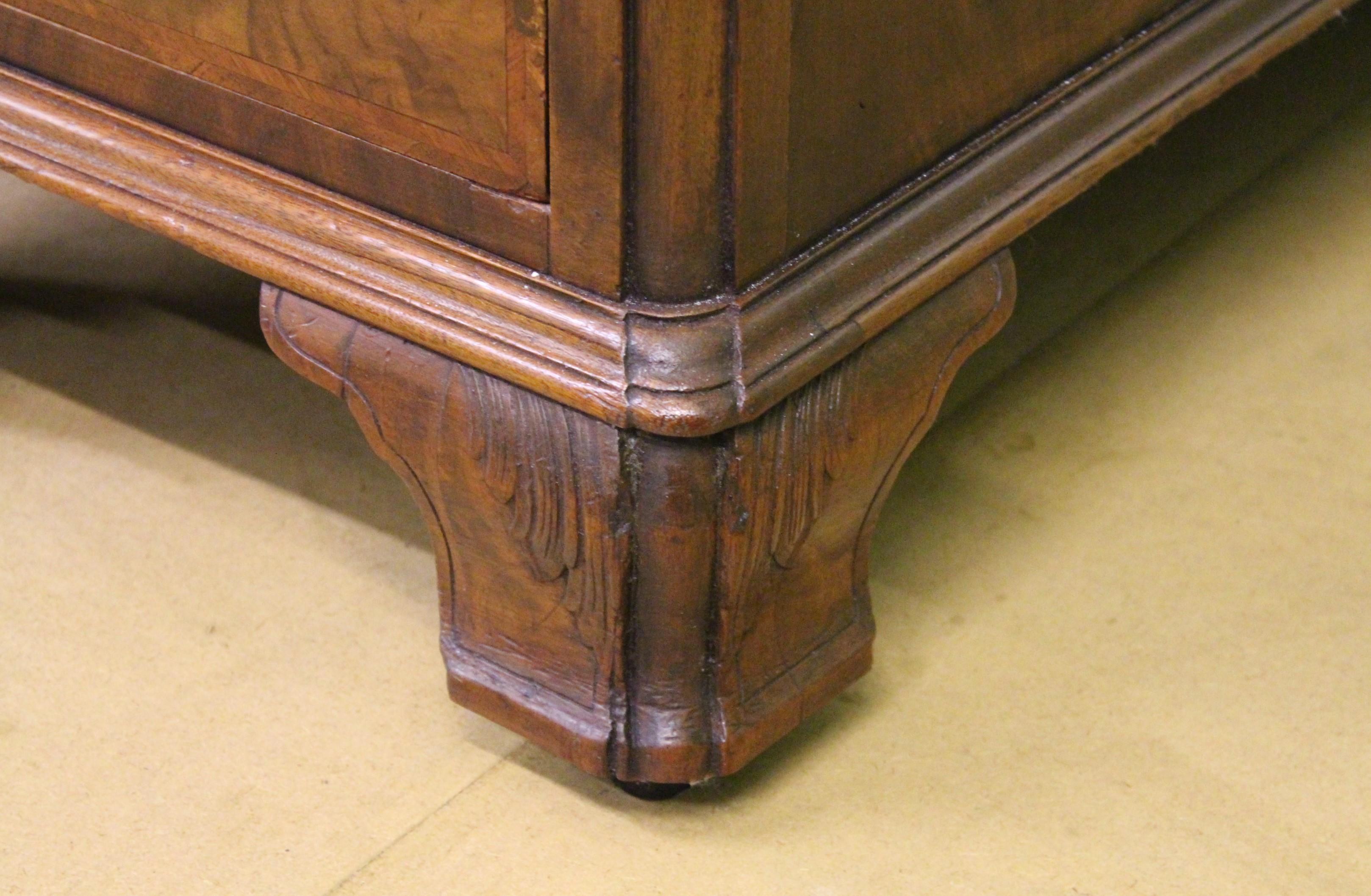 English Burr Walnut Pedestal Desk by Maple & Co. 2