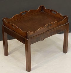English Butler's Tray on Stand Table of Oak