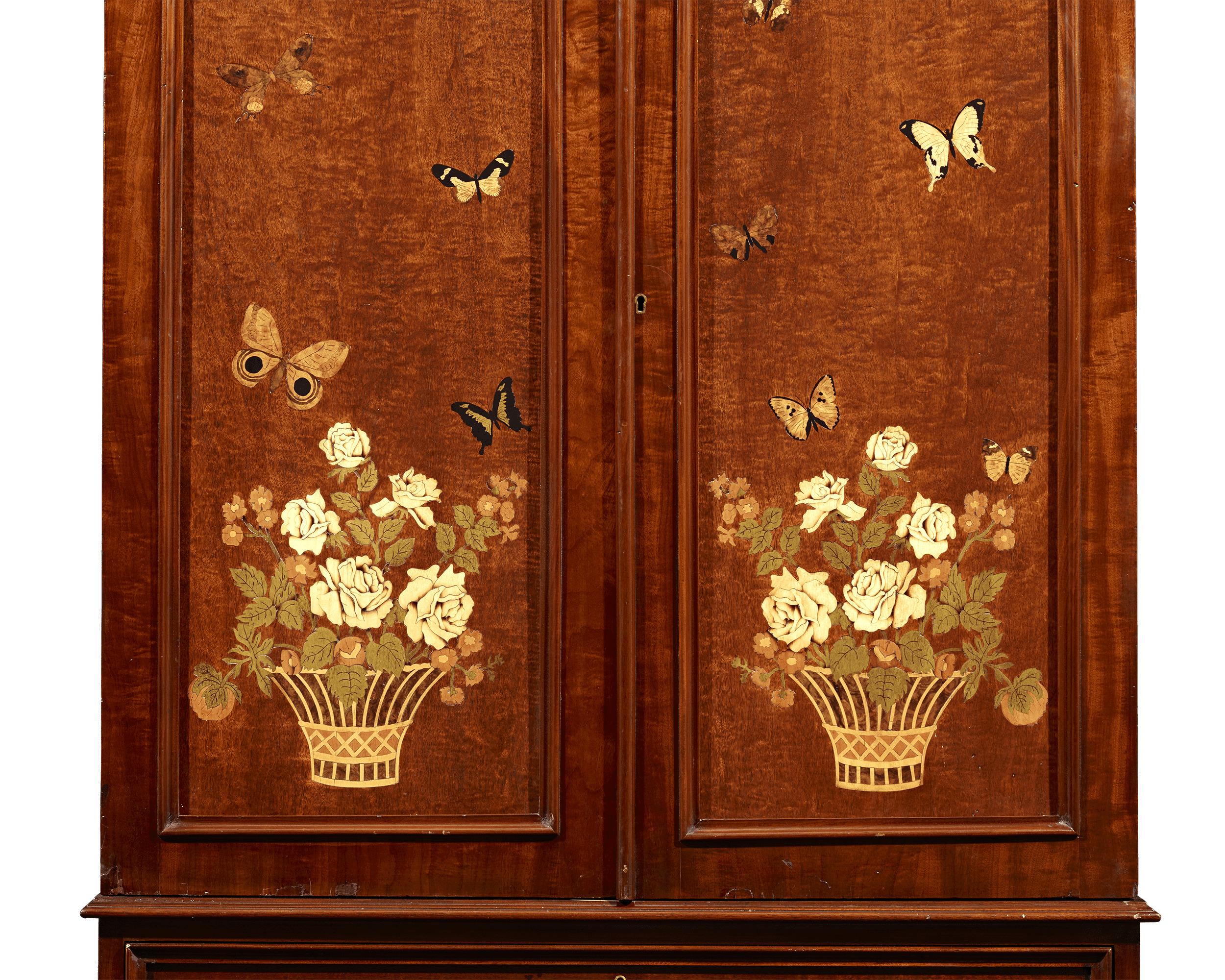 Victorian English Butterfly Collector's Cabinet
