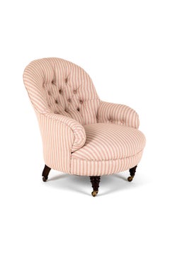 Poltrona inglese con schienale a bottoni di Cornelius V. I. Smith