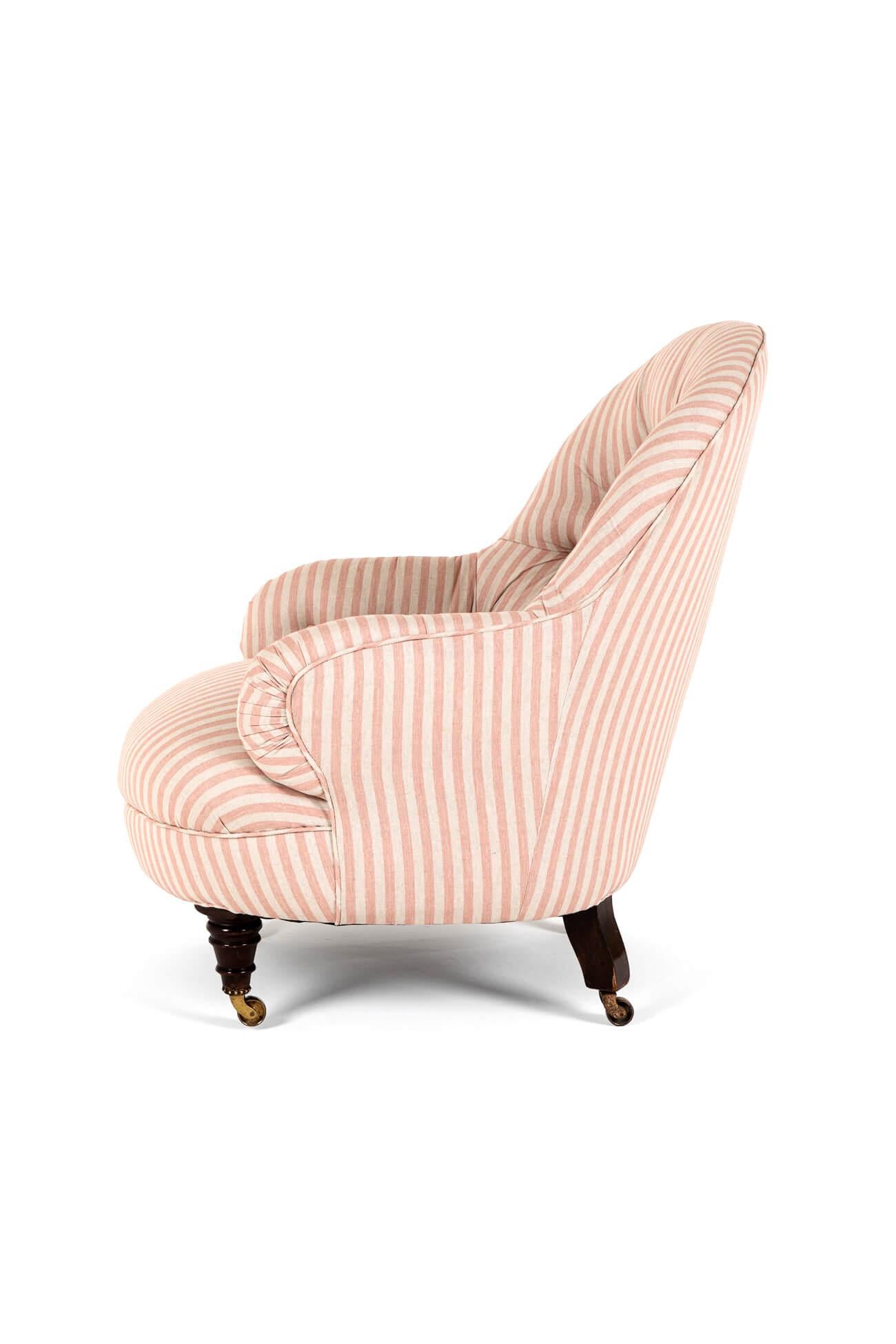 British English Button Back Armchair by Cornelius V. Smith For Sale