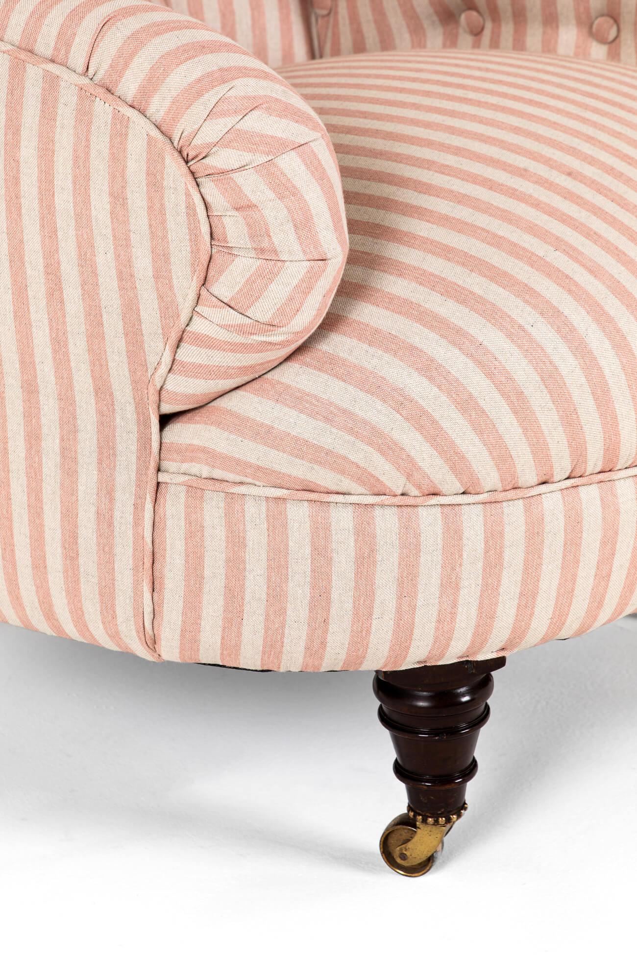 19th Century English Button Back Armchair by Cornelius V. Smith For Sale