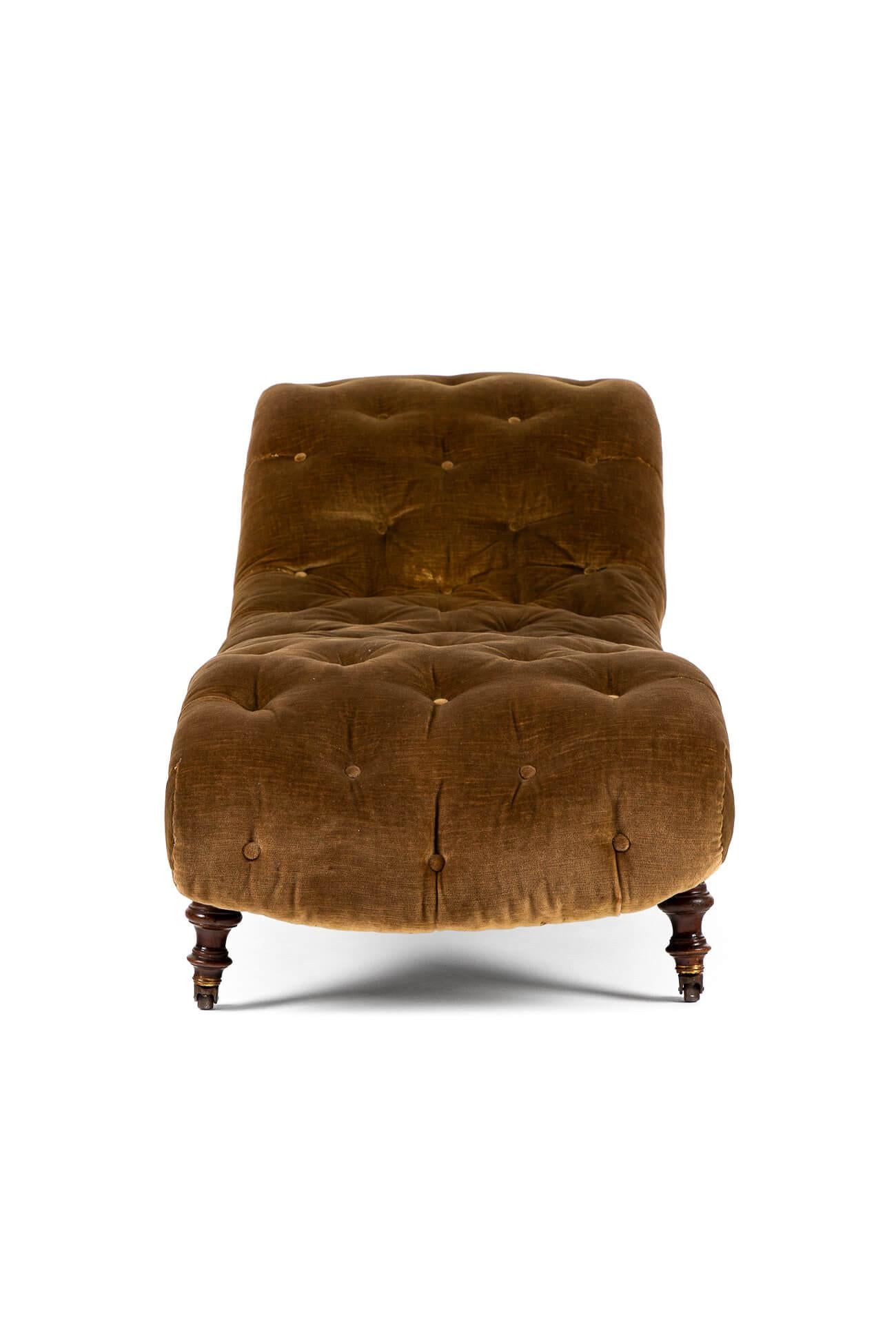 Victorian English Button Back Chaise Longues