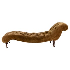 Antique English Button Back Chaise Longues