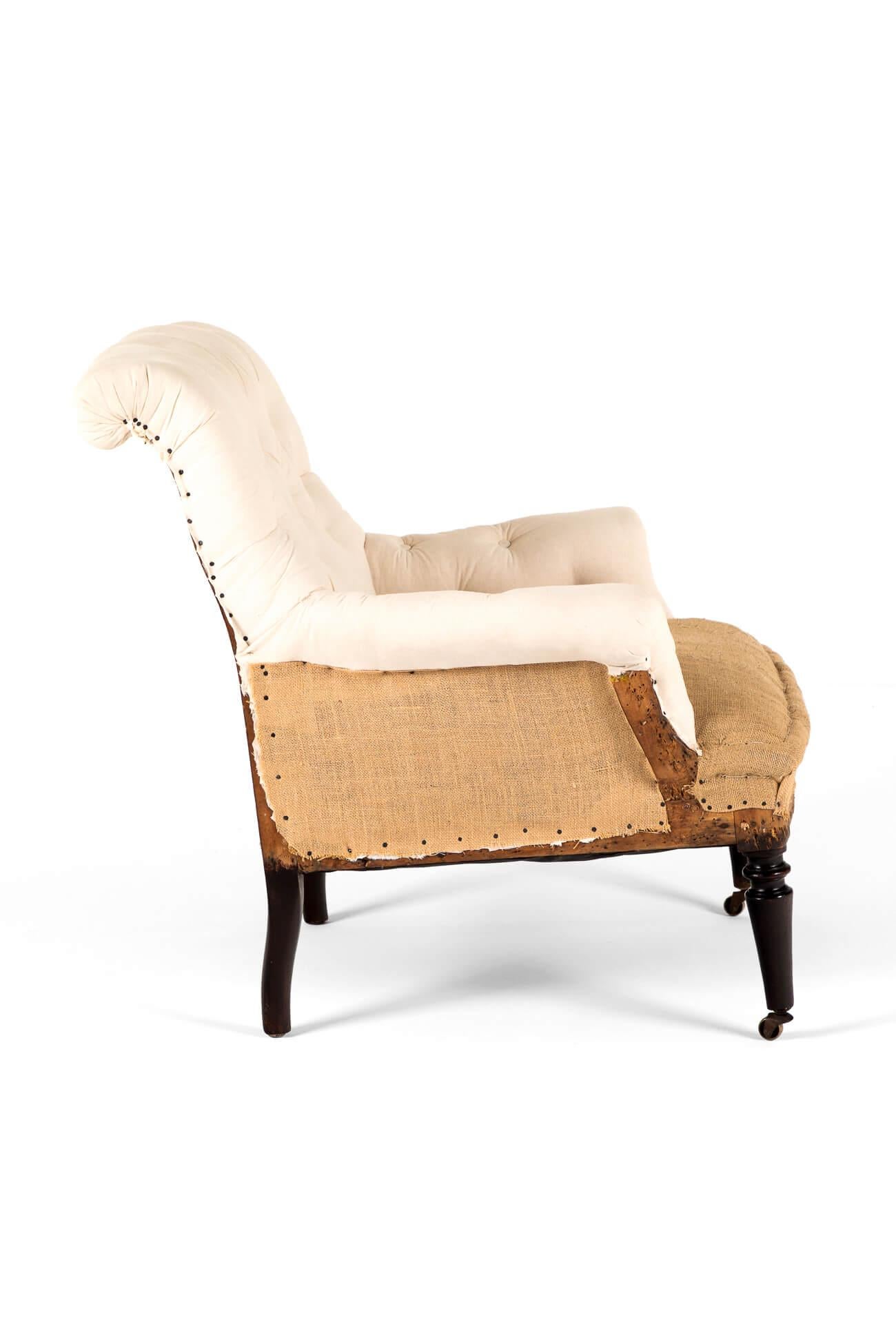 British English Button Back Victorian Armchair